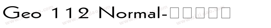 Geo 112 Normal字体转换